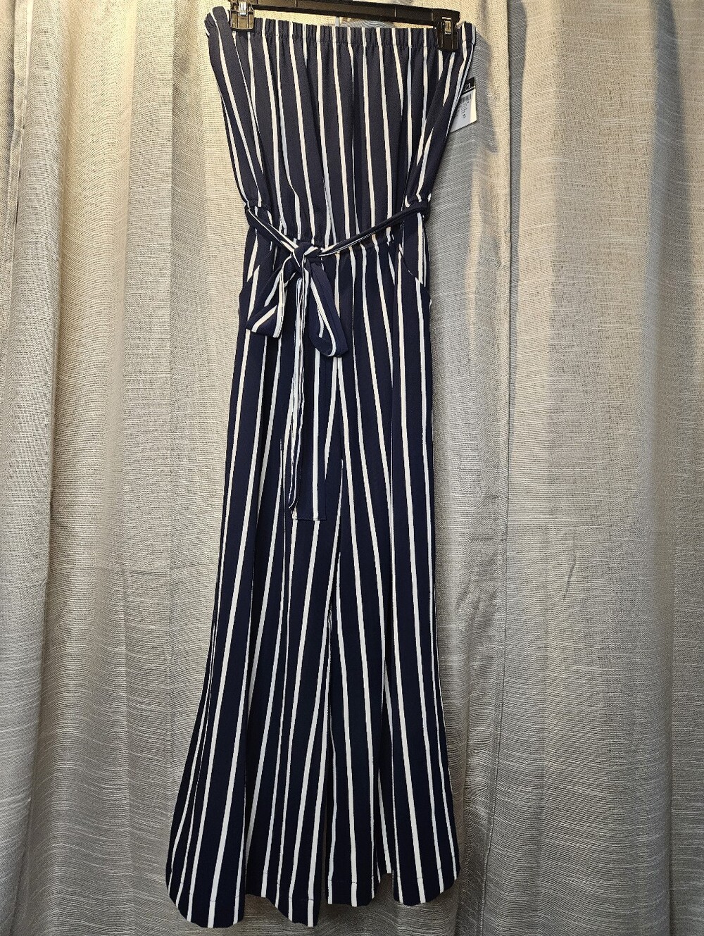RUE21 NWT Striped Wide Leg Strapless Jumpsuit Small - Picture 2 of 13